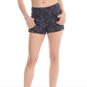 Blackheart high rise all over space print short